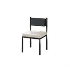 Chaise de salle à manger rembourrée en lin de style moderne du milieu du siècle