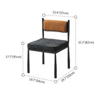 Chaise de salle à manger rembourrée en lin de style moderne du milieu du siècle