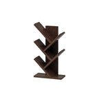 Bibliothèque verticale en bois noir en forme d'arbre