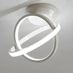 Mini plafonnier LED semi-encastré à intensité variable pour couloir avec anneau croisé