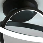 Mini plafonnier LED semi-encastré à intensité variable pour couloir avec anneau croisé