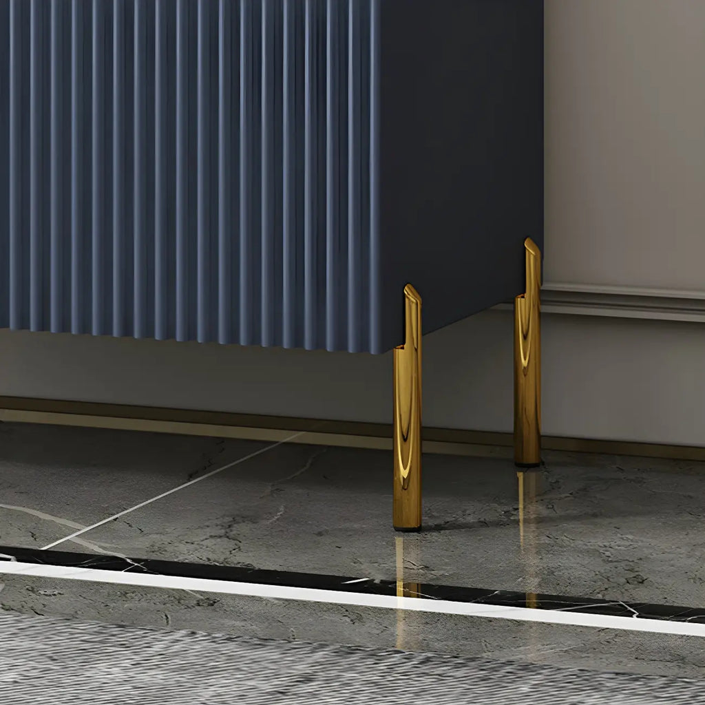 Meuble à chaussures contemporain en bois bleu