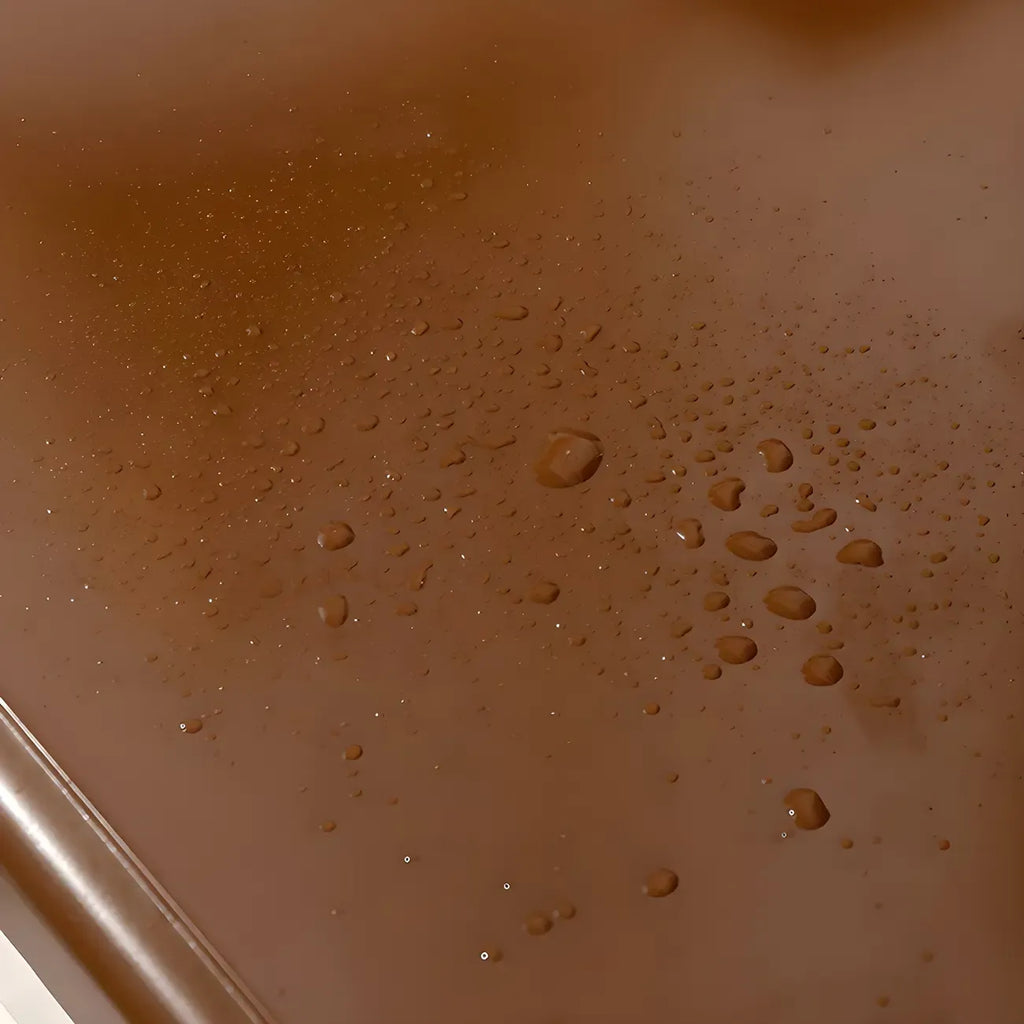 Coffre de rangement élégant et classique en bois laqué blanc et marron