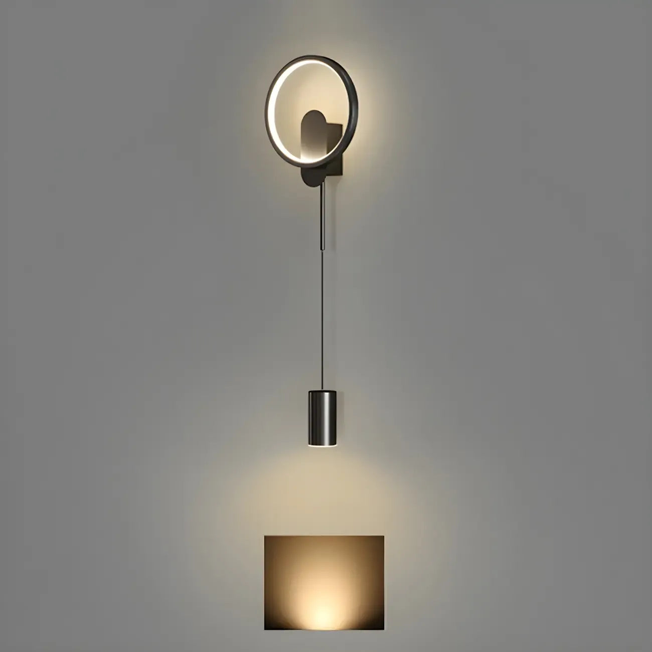 Lampada da parete a 2 luci a LED nera elegante e dimmerabile da 39,5"H per comodino