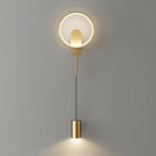 Lampada da parete a 2 luci a LED nera elegante e dimmerabile da 39,5"H per comodino