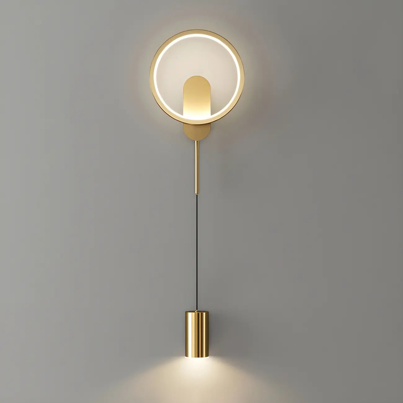 Lampada da parete a 2 luci a LED nera elegante e dimmerabile da 39,5"H per comodino