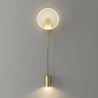 Lampada da parete a 2 luci a LED nera elegante e dimmerabile da 39,5"H per comodino