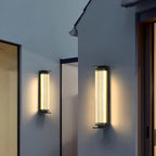 Applique murale LED extérieure moderne géométrique en acier