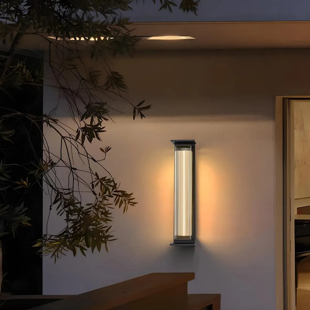 Applique murale LED extérieure moderne géométrique en acier