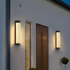 Applique murale LED extérieure moderne géométrique en acier
