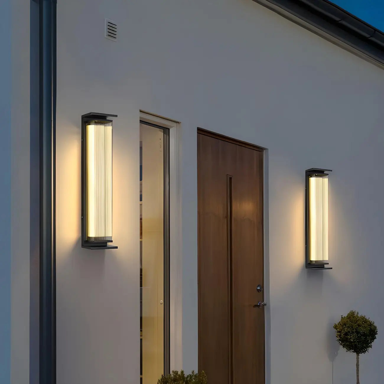 Applique murale LED extérieure moderne géométrique en acier