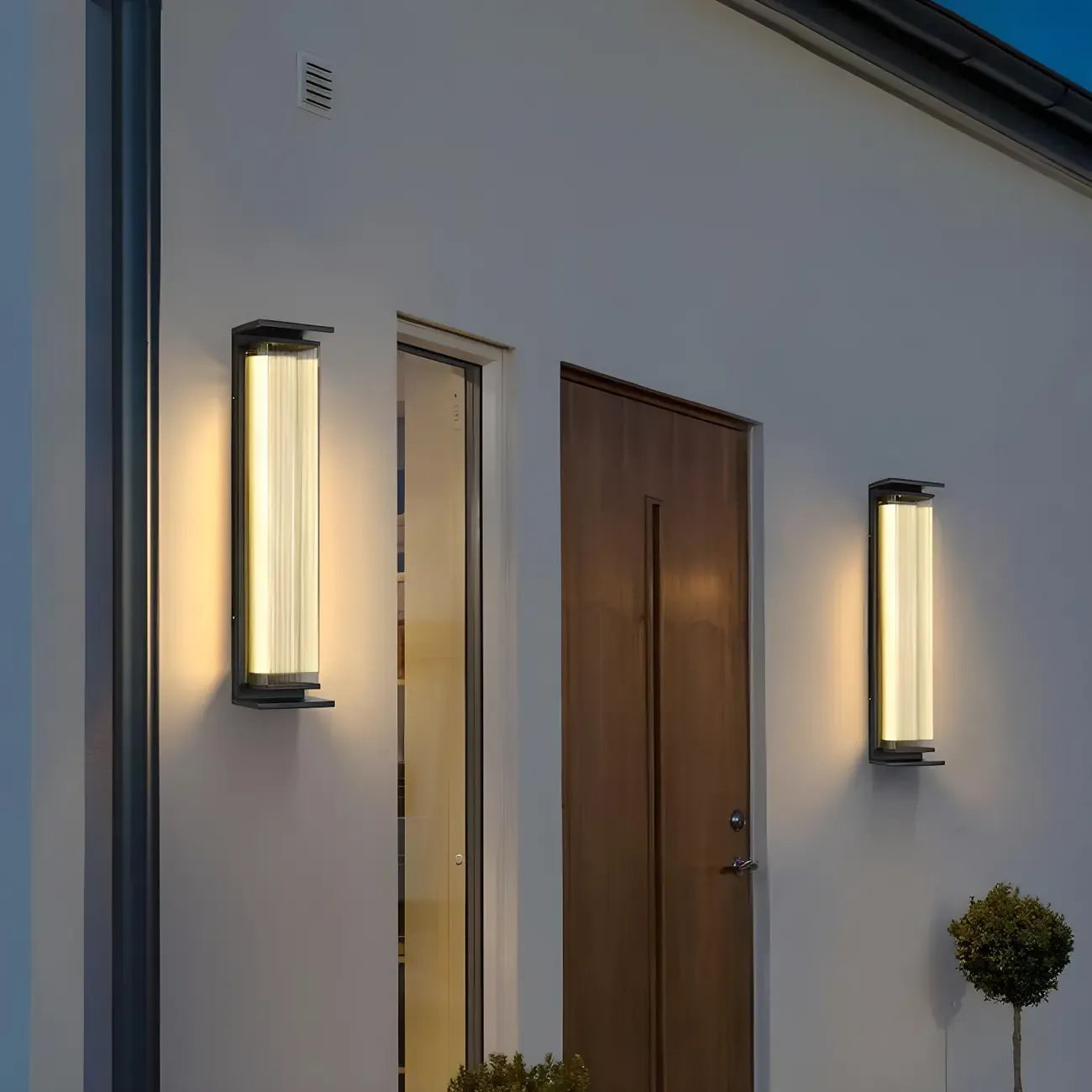 Applique murale LED extérieure moderne géométrique en acier