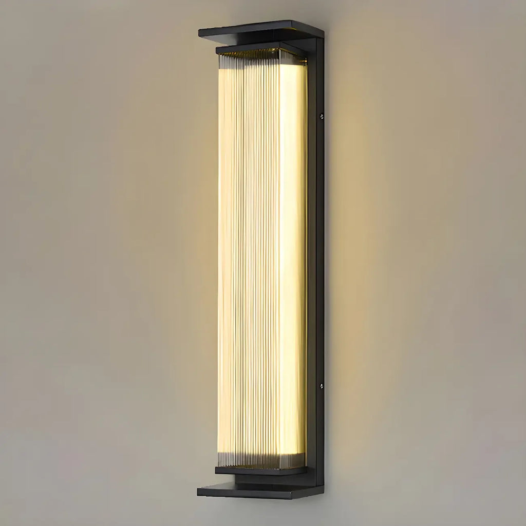 Applique murale LED extérieure moderne géométrique en acier