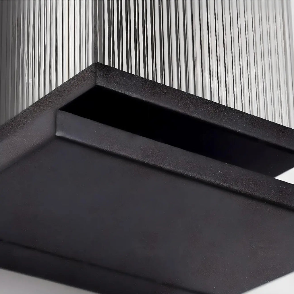 Applique murale LED extérieure moderne géométrique en acier