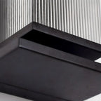 Applique murale LED extérieure moderne géométrique en acier