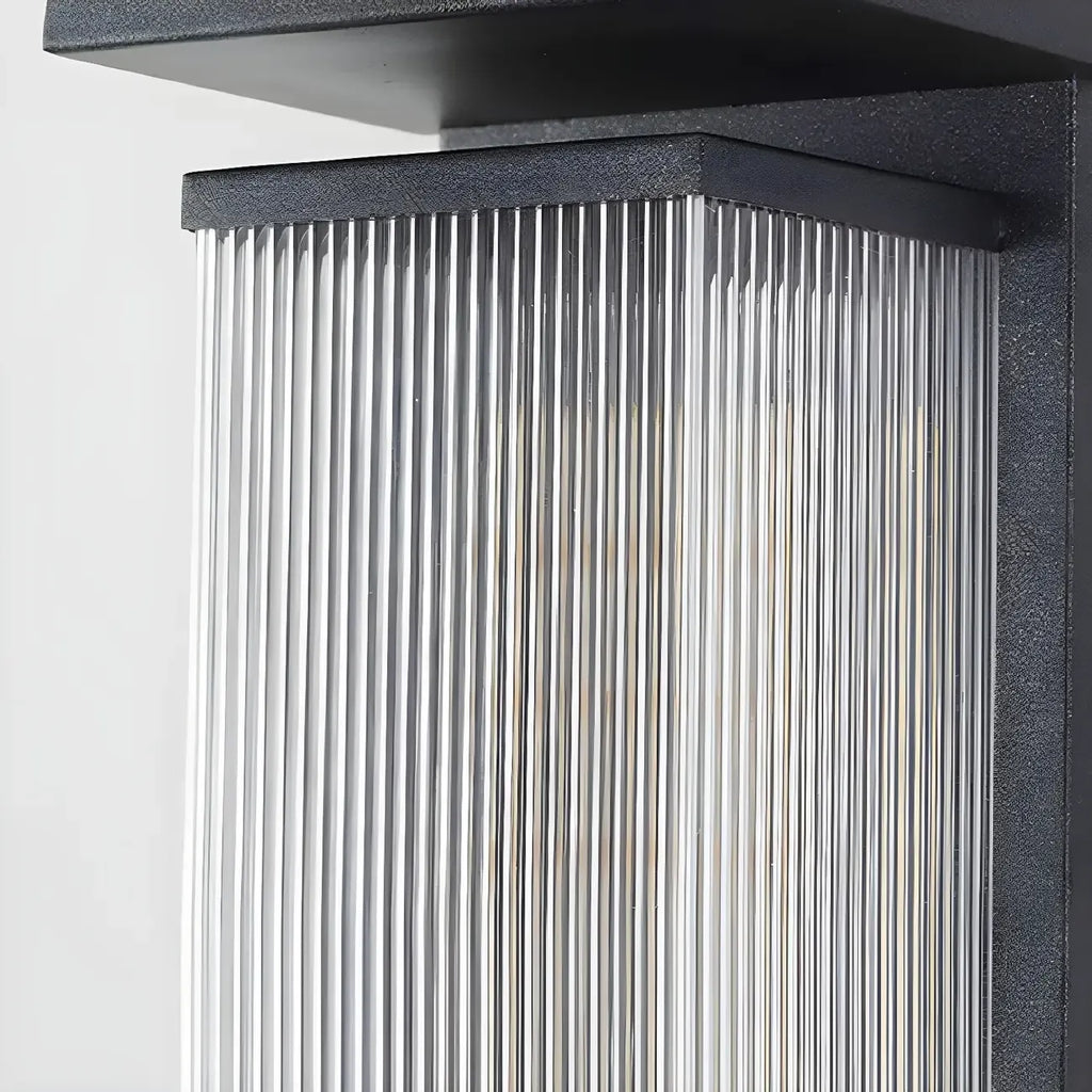 Applique murale LED extérieure moderne géométrique en acier