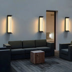 Applique murale LED extérieure moderne géométrique en acier