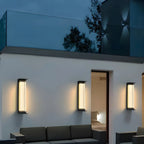 Applique murale LED extérieure moderne géométrique en acier
