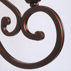 Applique murale LED en bronze vintage avec abat-jour en verre dépoli