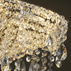 Suspension îlot de cuisine luxueuse en cristal à 16 lumières