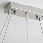 Suspension îlot de cuisine luxueuse en cristal à 16 lumières