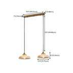 Lampadario a sospensione da isola a 2 luci, moderno, a cupola in vetro dorato, per cucina
