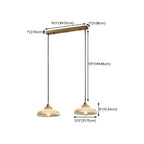 Lampadario a sospensione da isola a 2 luci, moderno, a cupola in vetro dorato, per cucina