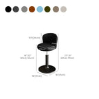 Tabourets de bar pivotants réglables en cuir moderne avec dossier