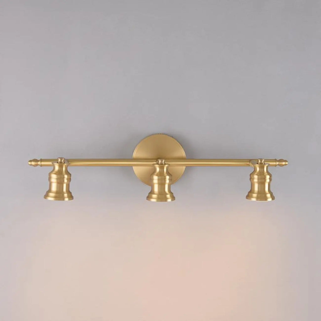 Applique murale moderne en métal doré pour salle de bain