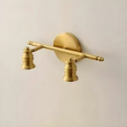 Applique murale moderne en métal doré pour salle de bain