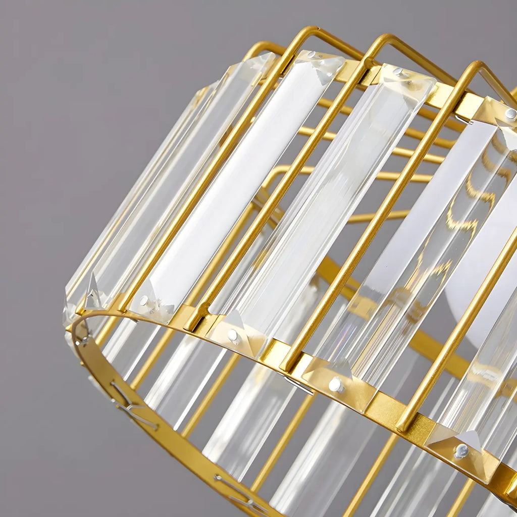 Suspension contemporaine en cristal pour îlot de cuisine