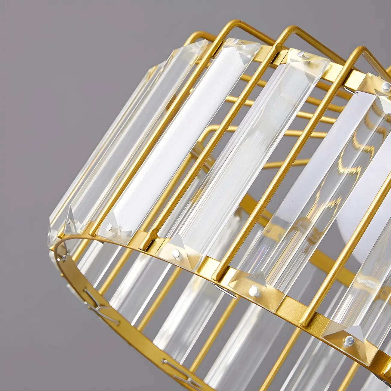 Suspension contemporaine en cristal pour îlot de cuisine