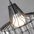 Suspension contemporaine en cristal pour îlot de cuisine