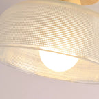 Plafonnier semi-encastré élégant en verre à LED pour salon