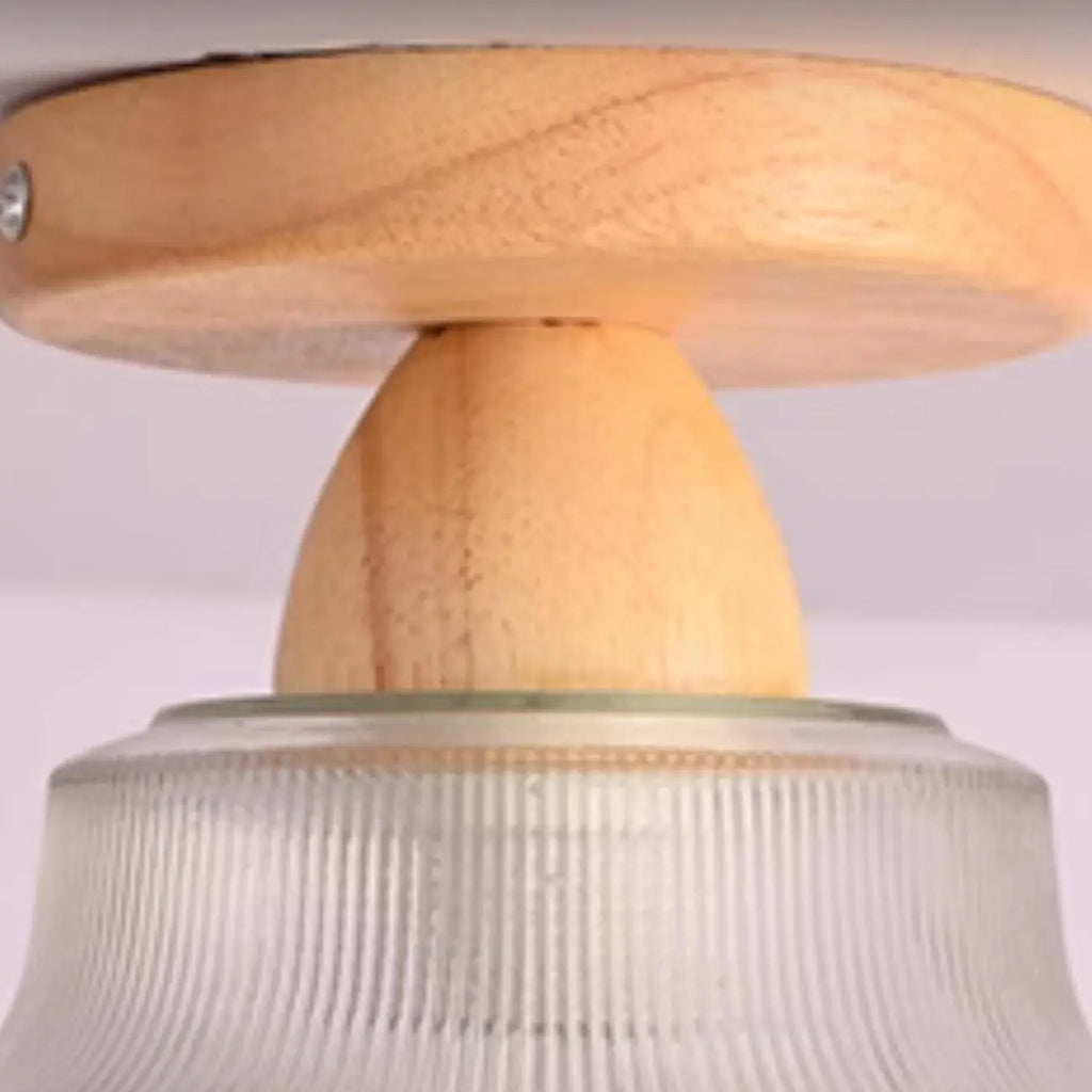 Plafonnier semi-encastré élégant en verre à LED pour salon