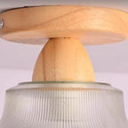 Plafonnier semi-encastré élégant en verre à LED pour salon