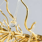 Suspension îlot de cuisine luxueuse en cristal doré pour cuisine