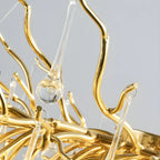 Suspension îlot de cuisine luxueuse en cristal doré pour cuisine