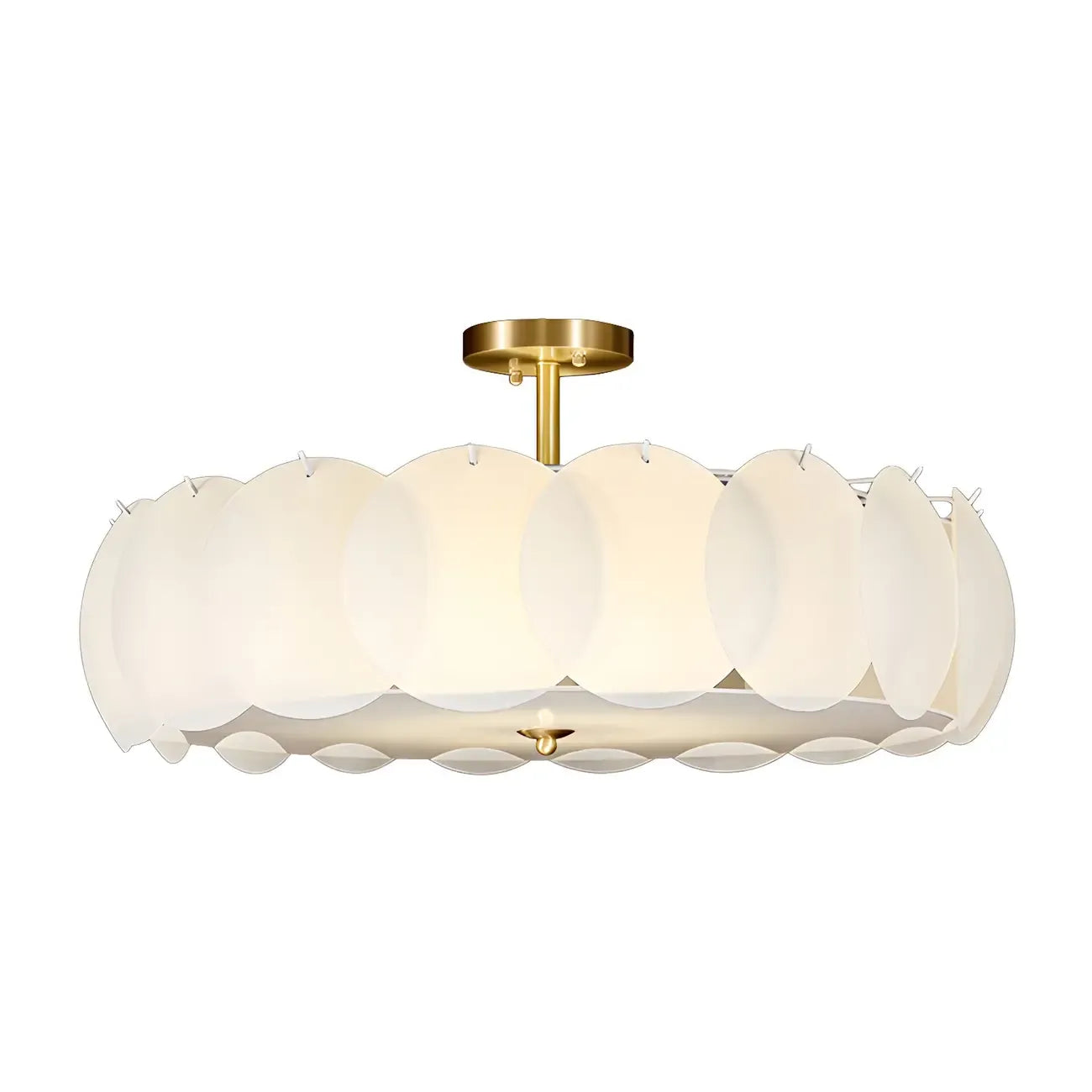 Plafonnier semi-encastré moderne à LED 4/5 lumières pour chambre à coucher
