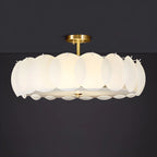 Plafonnier semi-encastré moderne à LED 4/5 lumières pour chambre à coucher