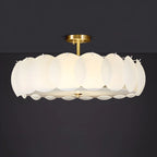 Plafonnier semi-encastré moderne à LED 4/5 lumières pour chambre à coucher