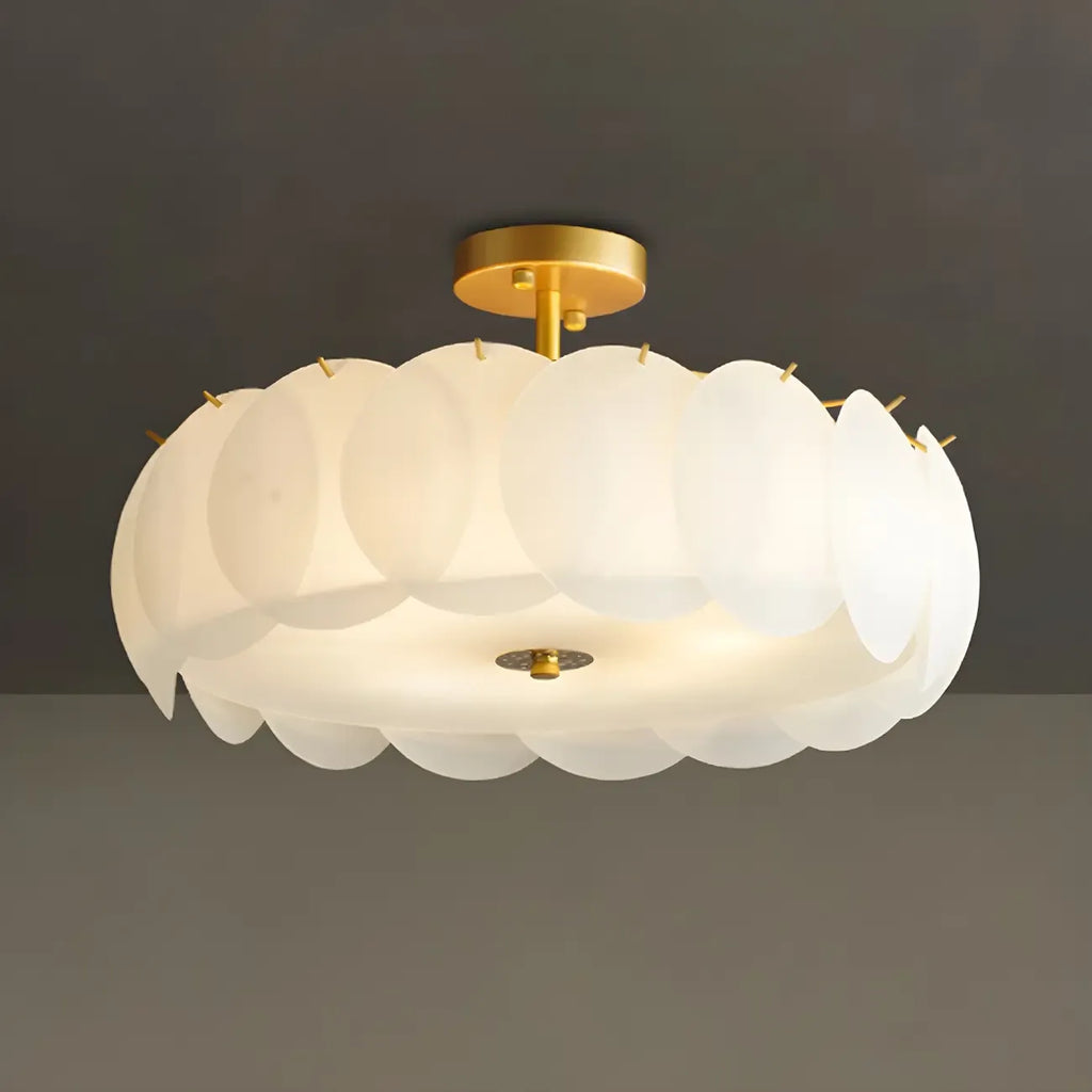 Plafonnier semi-encastré moderne à LED 4/5 lumières pour chambre à coucher