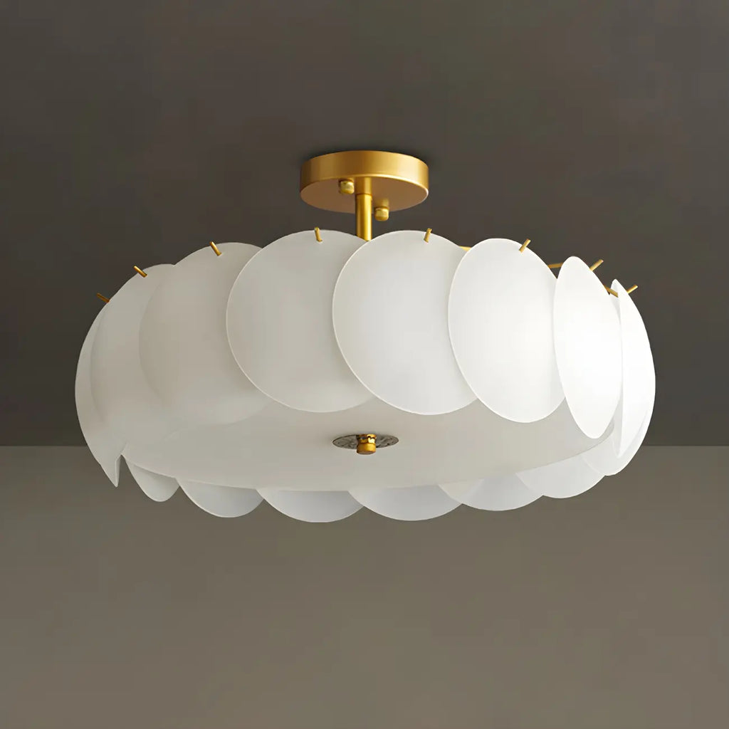 Plafonnier semi-encastré moderne à LED 4/5 lumières pour chambre à coucher