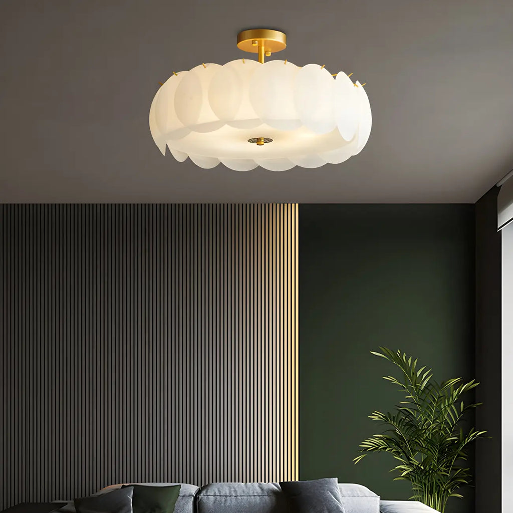 Plafonnier semi-encastré moderne à LED 4/5 lumières pour chambre à coucher