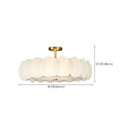 Plafonnier semi-encastré moderne à LED 4/5 lumières pour chambre à coucher