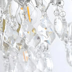 Lampada a sospensione da isola elegante, piccola, a 3 luci, in cristallo dorato per cucina