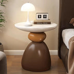 Table d'appoint contemporaine à base en résine artistique