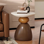 Table d'appoint contemporaine à base en résine artistique