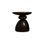 Table d'appoint contemporaine à base en résine artistique