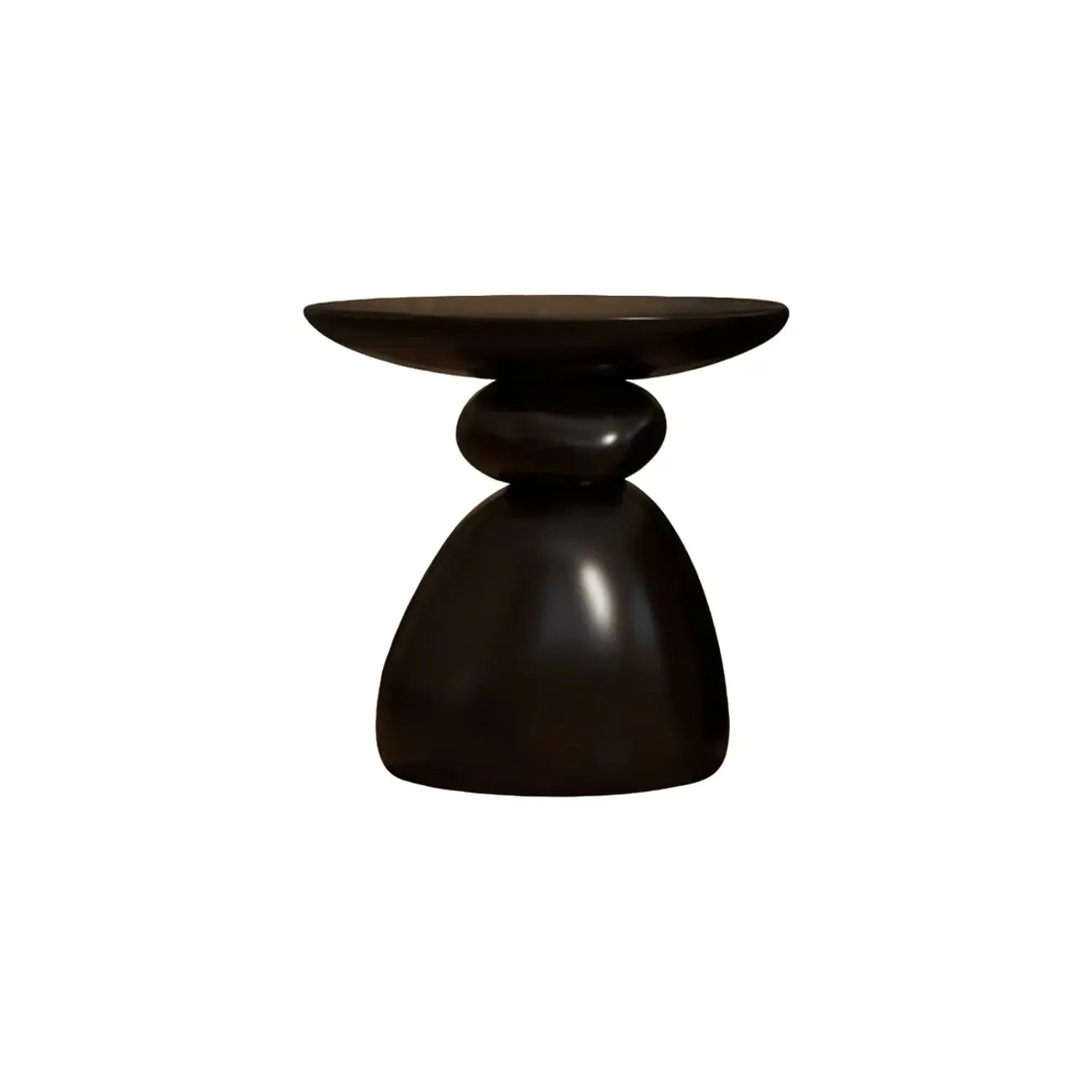 Table d'appoint contemporaine à base en résine artistique